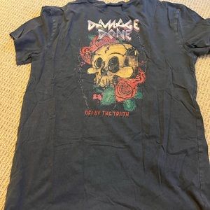 Grey rock a roll t-shirt